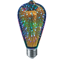 Лампа светодиодная NLL-3DRGB-ST64-2-230-E27 декоративная RGB  61487  Navigator