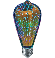 Лампа светодиодная NLL-3DRGB-ST64-2-230-E27 декоративная RGB  61487  Navigator