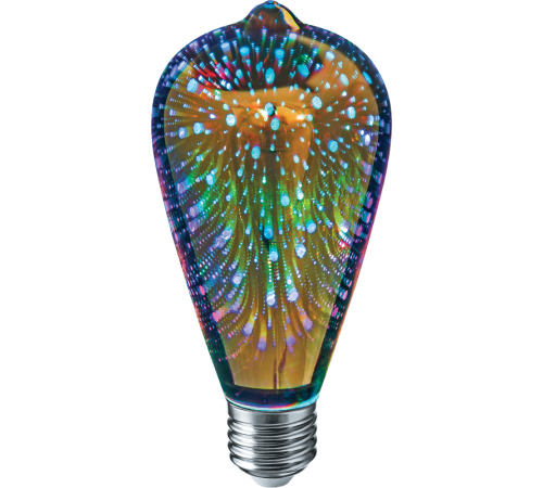 Лампа светодиодная NLL-3DRGB-ST64-2-230-E27 декоративная RGB  61487  Navigator