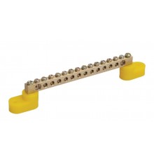 Шина PE земля на 2-угловых изоляторах ШНИ-6х9-18-У2-Ж  YNN10-69-18C2-K05  IEK