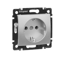 Valena Алюминий Розетка 1-ая с/з  770120  Legrand