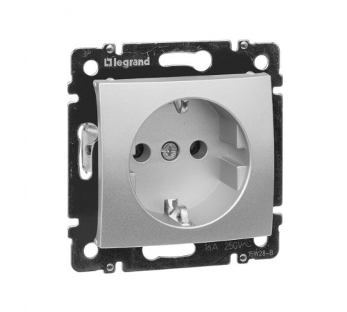 Valena Алюминий Розетка 1-ая с/з  770120  Legrand
