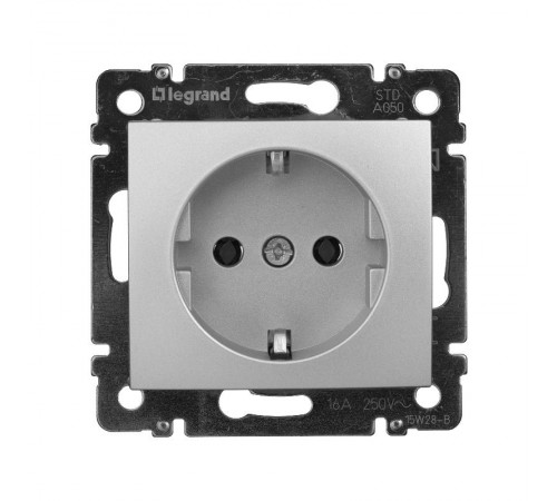 Valena Алюминий Розетка 1-ая с/з  770120  Legrand