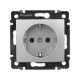 Valena Алюминий Розетка 1-ая с/з  770120  Legrand