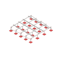 Опорная конструкция для установки оборудования TECHNORAPTOR FOOT 3500х3500  KM-TR-F-SSEI-3500-3500  КМ - профиль