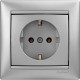 Valena Алюминий Розетка 1-ая с/з  770120  Legrand