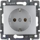 Valena Алюминий Розетка 1-ая с/з  770120  Legrand