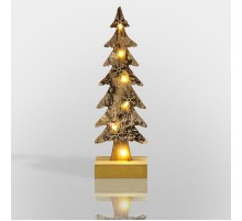 Деревянная фигурка с подсветкой  "Ель со снежинками" 9,5*6*31 см  504-013  NEON-NIGHT