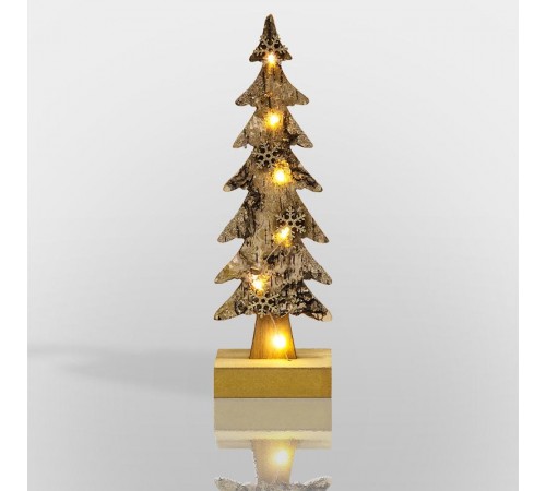 Деревянная фигурка с подсветкой  "Ель со снежинками" 9,5*6*31 см  504-013  NEON-NIGHT