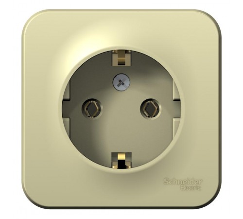 Blanca Бежевый О/У с изолирующей пластиной Розетка с з/к без шторок 16А, 250В  BLNRA010117  SE