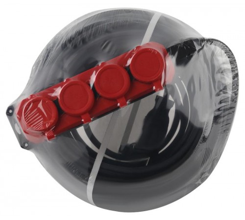 Удлинитель силовой UK-4e-3x1,5-50m-IP44(KG) с заземлением 4 розетки каучук 50м КГ 3х1,5мм2 IP44  Б0057590  ЭРА