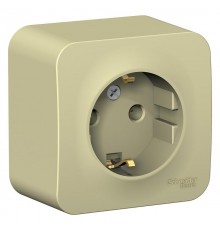 Blanca Бежевый О/У с изолирующей пластиной Розетка с з/к без шторок 16А, 250В  BLNRA010117  SE