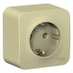 Blanca Бежевый О/У с изолирующей пластиной Розетка с з/к без шторок 16А, 250В  BLNRA010117  SE