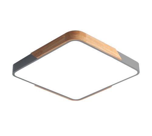 Светильник светодиодный бытовой PPB Sсandic-S 72w 3000-6500K GR/W с деревянной планкой IP20 430*430*50  .5037397  JAZZWAY