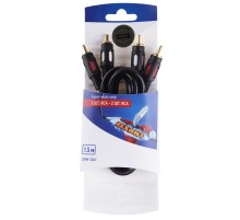 Шнур 2RCA - 2RCA 1.5М (GOLD)  06-3043  REXANT