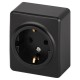 Розетка ЭРА Эксперт 11-2203-05 2P+E Schuko IP20 16A-250В ОУ Антрацит  Б0063008  ЭРА