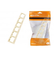 Рамка 6 постовая горизонтальная сл. кость "Таймыр"  SQ1814-0135  TDM