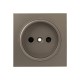Валенсия лицевая панель розетки 1-местной б/з 10 А кашемир с защ. штор. EKF PROxima   ESR10-L-022-40   EKF