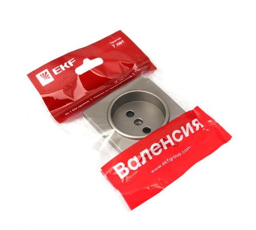 Валенсия лицевая панель розетки 1-местной б/з 10 А кашемир с защ. штор. EKF PROxima   ESR10-L-022-40   EKF