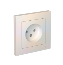 AtlasDesign Жемчуг Розетка без заземления, 16А, (в сборе с рамкой)  ATN000440  SE