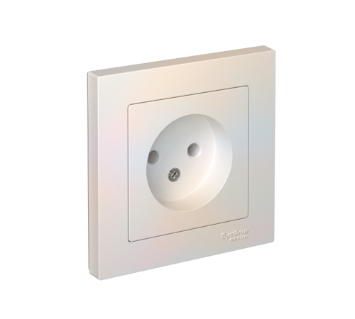 AtlasDesign Жемчуг Розетка без заземления, 16А, (в сборе с рамкой)  ATN000440  SE