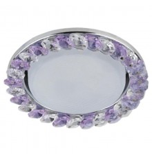 Светильник точечный встраиваемый под лампу DK85 13Вт GX53 хром/фиолетовый  Б0020574  ЭРА