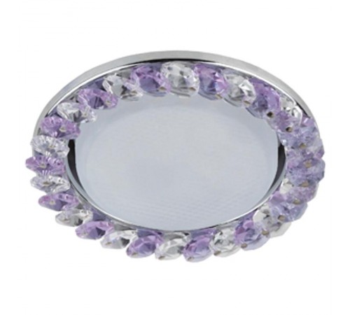 Светильник точечный встраиваемый под лампу DK85 13Вт GX53 хром/фиолетовый  Б0020574  ЭРА