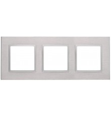 14-5203-03 Рамка на 3 поста, металл, Эра Elegance, алюминий+алюм  Б0034553  ЭРА