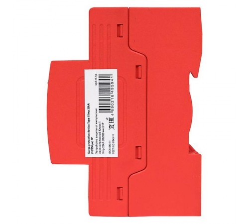 Устройство защиты от импульсных перенапряжений Класс 1 Iimp 25kA (10/350s) 1P  spd-t1-1p  EKF