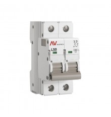 Выключатель автоматический AV-6 2P 50A (L) 6kA AVERES  mcb6-2-50L-av  EKF