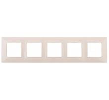 14-5005-02 ЭРА Рамка на 5 постов, Эра Elegance, сл.кость  Б0034406  ЭРА
