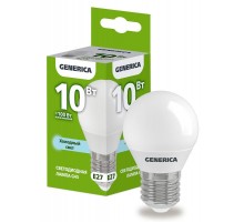 Лампа светодиодная G45 шар 10Вт 230В 6500К E27   LL-G45-10-230-65-E27-G  GENERICA