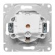 Механизм розетки, 16А, IP44, с заземлением, со шторками, c крышкой, белый Эпика EKF  UP1-SOW-111-44  EKF