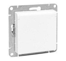 Механизм розетки, 16А, IP44, с заземлением, со шторками, c крышкой, белый Эпика EKF  UP1-SOW-111-44  EKF