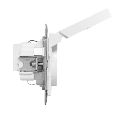 Механизм розетки, 16А, IP44, с заземлением, со шторками, c крышкой, белый Эпика EKF  UP1-SOW-111-44  EKF