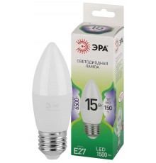 Лампа светодиодная  GREEN LINE LED B35-15W-865-E27 GL E27 15 Вт свеча холодный свет  Б0067094  ЭРА