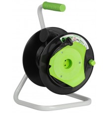 Удлинитель силовой ЭРА GREEN LINE GAZ-2x0.75-15m Greenline на катушке пластик 1 розетка без заземления 15м ПВС 2x0.75мм2   Б0065096  ЭРА