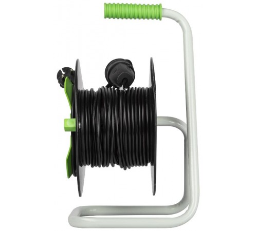 Удлинитель силовой ЭРА GREEN LINE GAZ-2x0.75-15m Greenline на катушке пластик 1 розетка без заземления 15м ПВС 2x0.75мм2   Б0065096  ЭРА