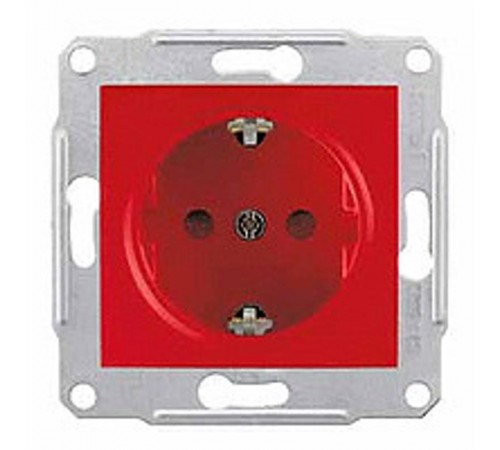Sedna Красная Розетка с/з с защитными шторками спец.  SDN3000341  Schneider Electric