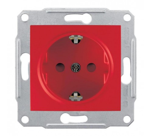 Sedna Красная Розетка с/з с защитными шторками спец.  SDN3000341  Schneider Electric