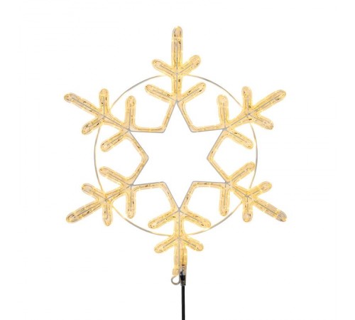 Фигура "Снежинка" цвет ТЕПЛЫЙ БЕЛЫЙ, размер 55*55 см   501-324  NEON-NIGHT