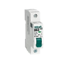 Выключатель автоматический без теплозащиты однополюсный ВА-103М 1P 63А характеристика D 6кА  12544DEK  Dekraft