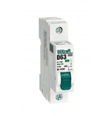 Выключатель автоматический без теплозащиты однополюсный ВА-103М 1P 63А характеристика D 6кА  12544DEK  Dekraft