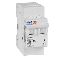 Выключатель автоматический двухполюсный OptiDin BM63-2C32-4,5-УХЛ3  326806  КЭАЗ