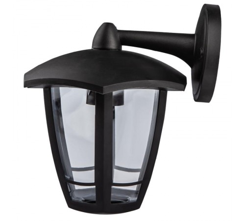 Светильник садово-парковый 6-гранный черный настенный вниз E27 IP44(У1) НБУ 07-40-004 "Дели 3" (8/48  Б0051188  ЭРА