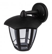Светильник садово-парковый 6-гранный черный настенный вниз E27 IP44(У1) НБУ 07-40-004 "Дели 3" (8/48  Б0051188  ЭРА