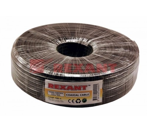 Кабель ККСВ-П+4х0,5 мм (бухта 100 м) черный  01-4022  REXANT