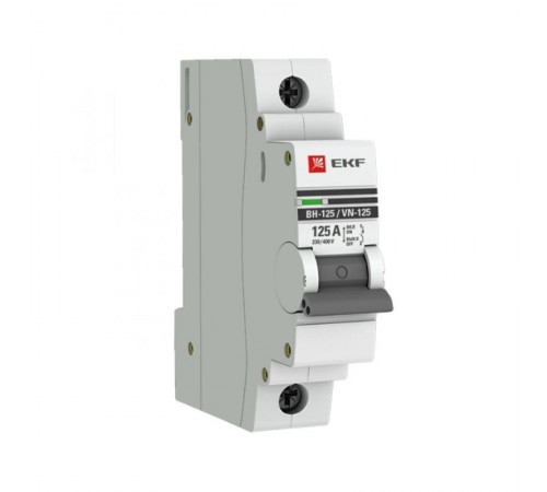 Выключатель нагрузки модульный ВН-125, 1P 125А EKF PROxima  SL125-1-125-pro  EKF (замена - S1251125)