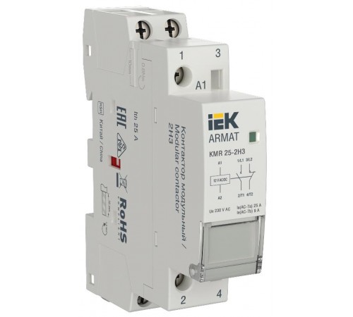 ARMAT Контактор модульный KMR 25А 12В AC/DC 2НЗ  AR-KMR20-025-02-012  IEK