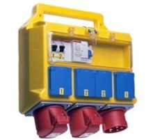 Переносной розеточный блок BPC16, ввод: 3P+N+E, 16А, выводы: 2 х 3P+N+E, 16А; 4 х Schuko, 16А  2CMA170266R1000  ABB